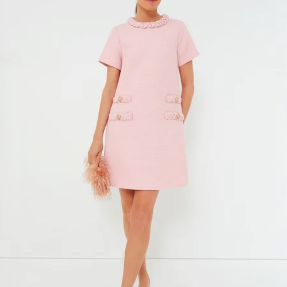 Tuckernuck XL Blossom Pink Tweed Jackie Dress PINK SALT extra large